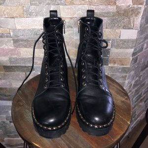 Vince Camuto black combat boot 8.5